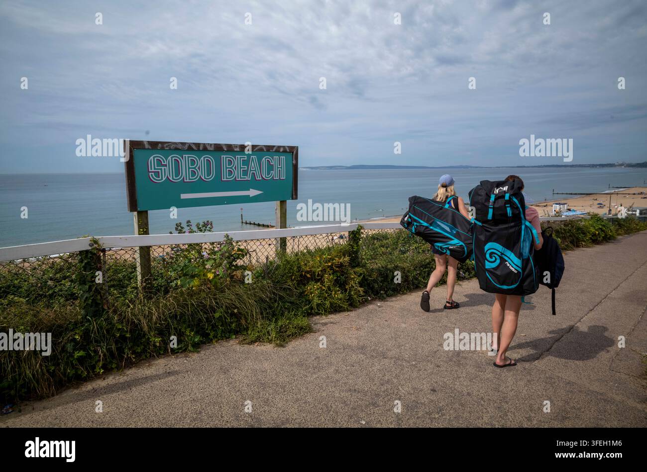 Southbourne (soprannominato SoBo) sobborgo di Bournemouth, a 15 minuti lungo la costa sud del Dorset, Inghilterra, Regno Unito Foto Stock