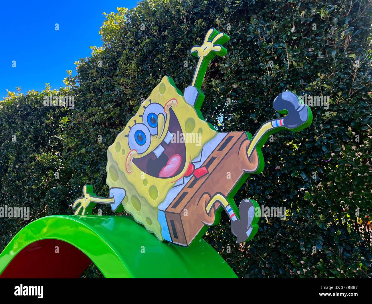 GOLD COAST - 29 APR 2024: SpongeBob SquarePants (personaggio). SpongeBob SquarePants è il protagonista dell'omonima serie televisiva animata americana Foto Stock