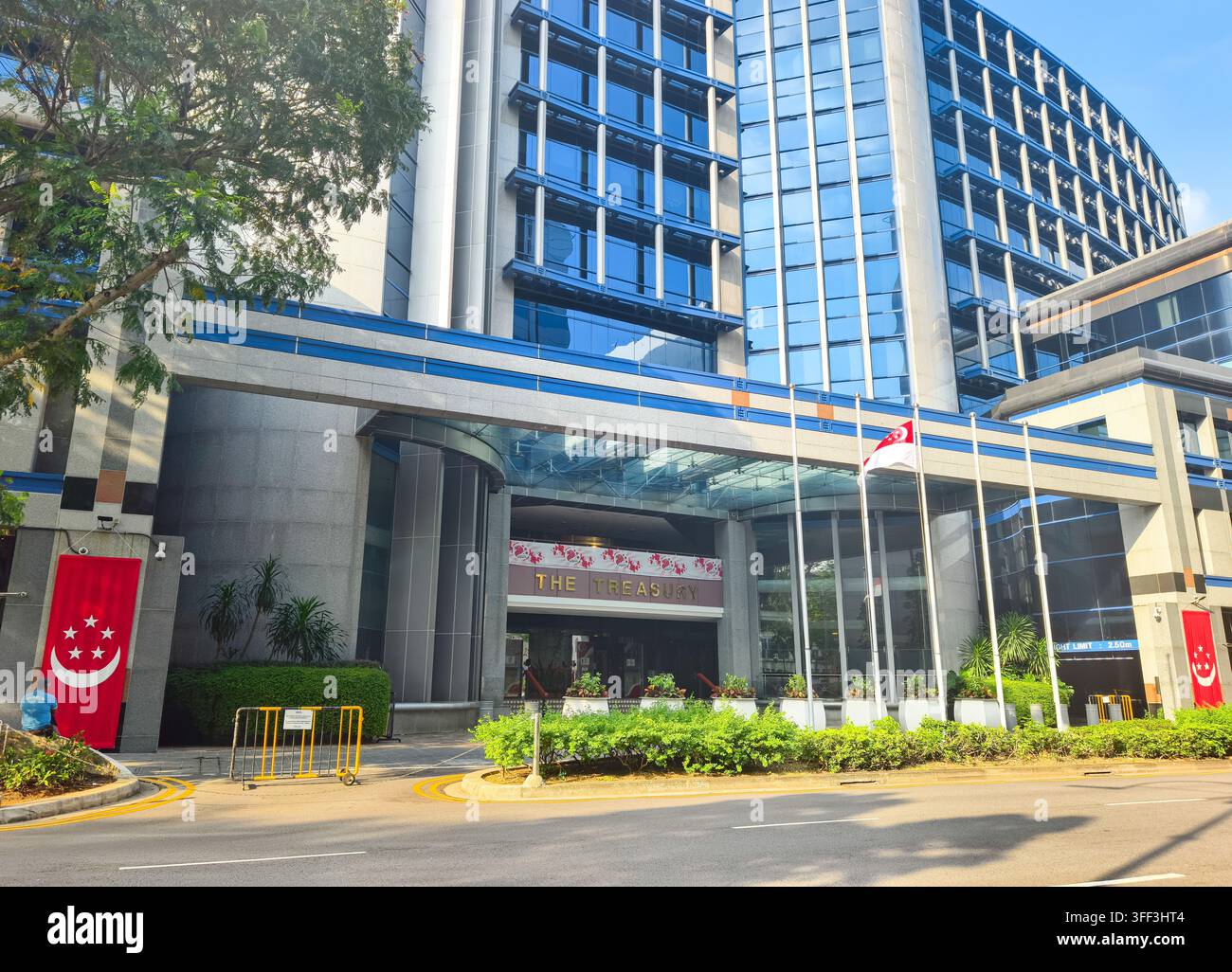Il Treasury situato in High Street a Singapore funge da sede per il Ministero delle Finanze di Singapore Foto Stock