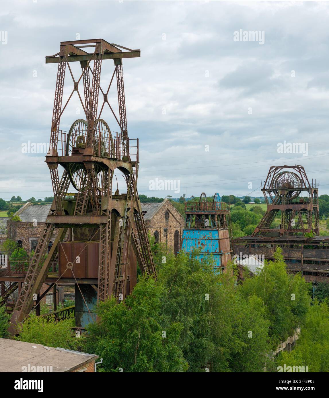 Ex miniera di Chatterley Whitfield nello Staffordshire, un importante sito storico di estrazione del carbone e un ricordo del passato industriale della Gran Bretagna. Foto Stock