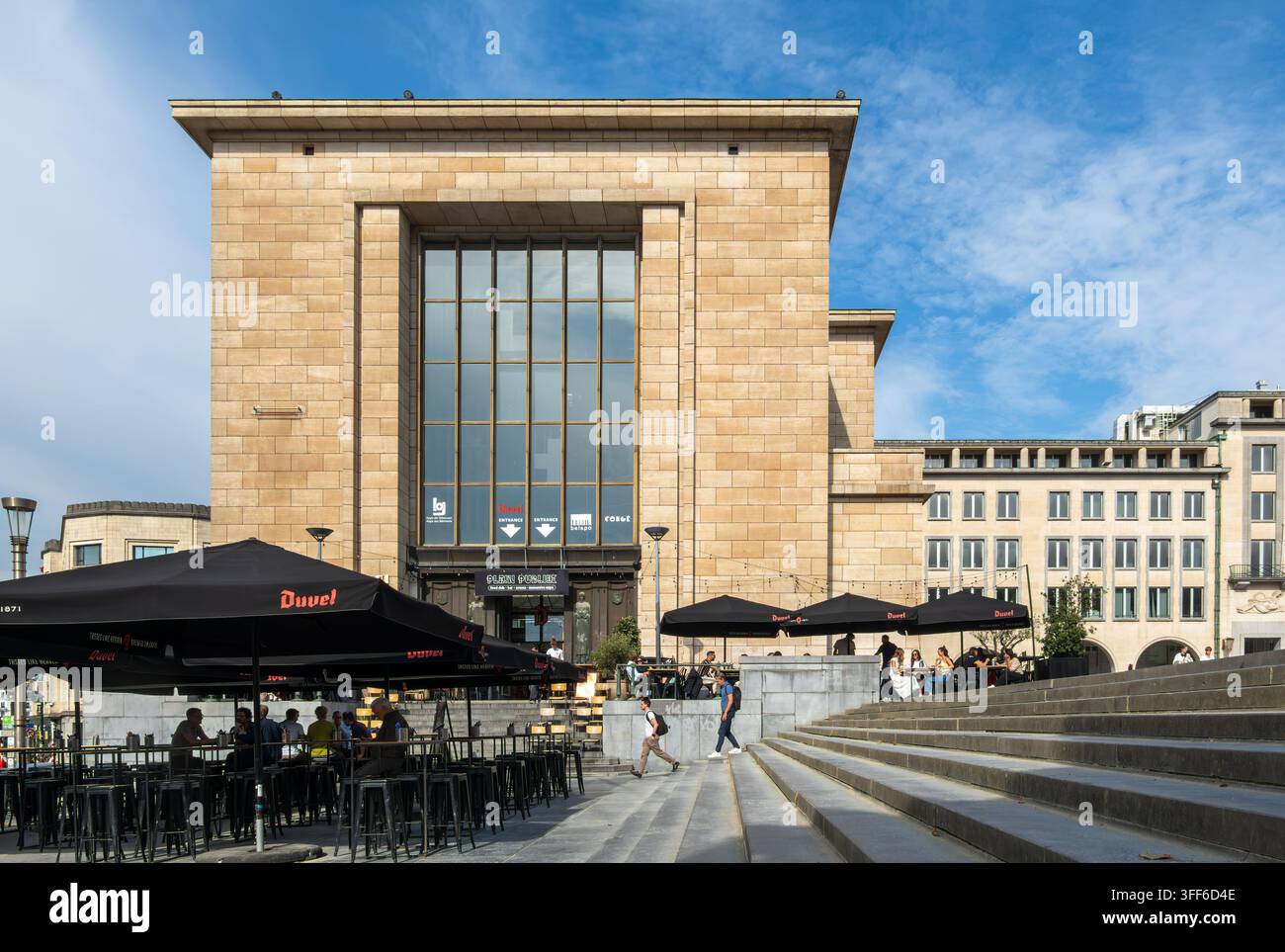 Bruxelles, Belgio – 25 agosto 2026: Plein Publiek BXL è un luogo culturale molto popolare nel cuore di Bruxelles. Situato all'interno dell'historico Foto Stock