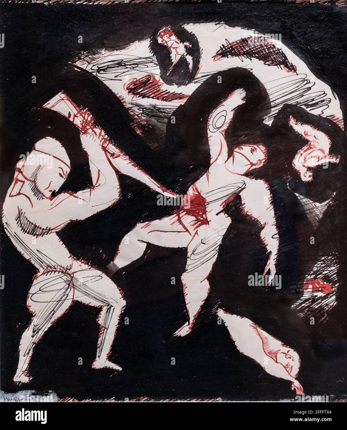 Solomon Nikritin, n. 1879 - m. 1935. Della serie "GUERRA", 1932/3. Museum of Modern Art, collezione Costakis. Grecia. Foto Stock