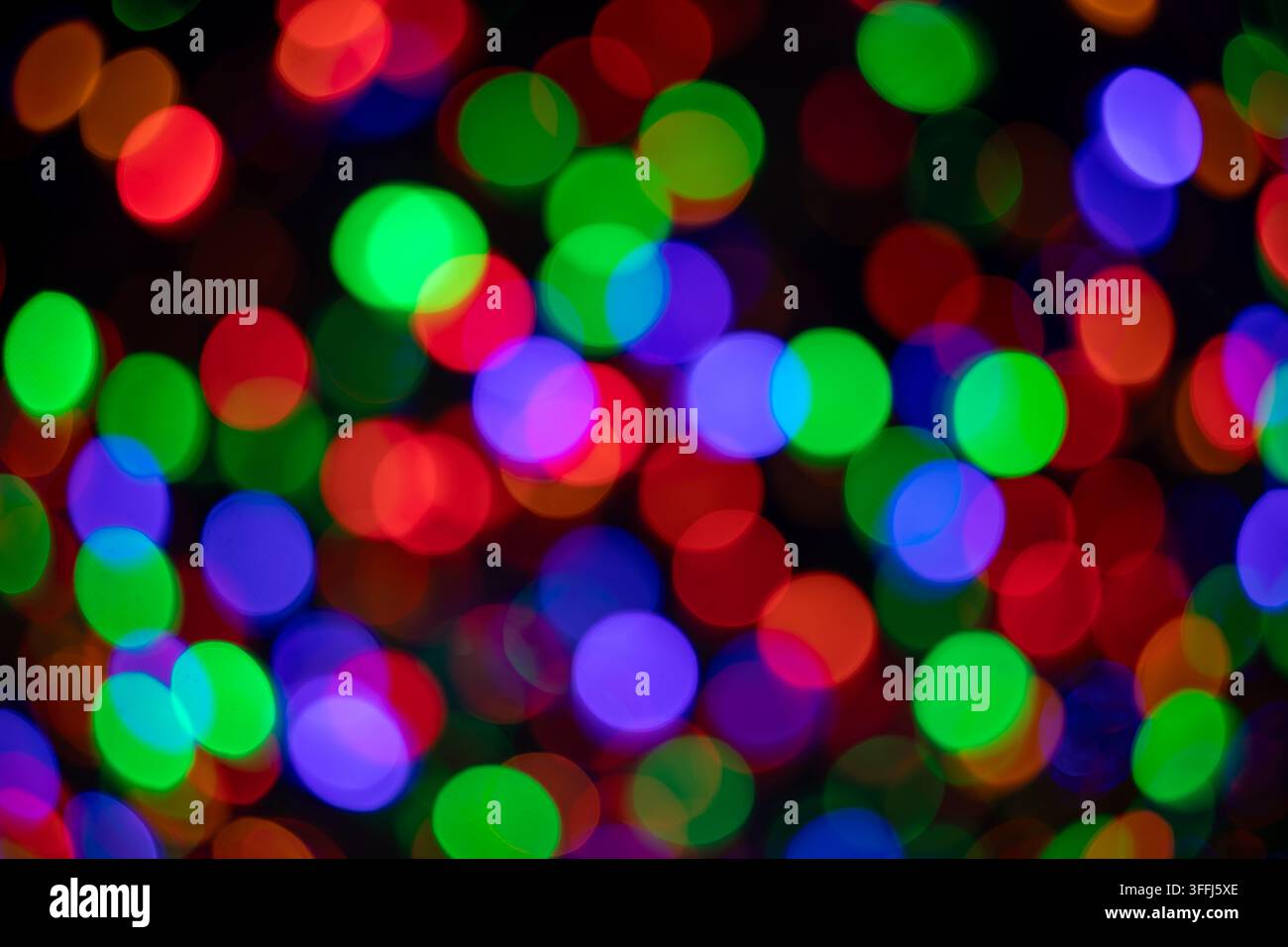Sfondo astratto di luci bokeh colorate Foto Stock