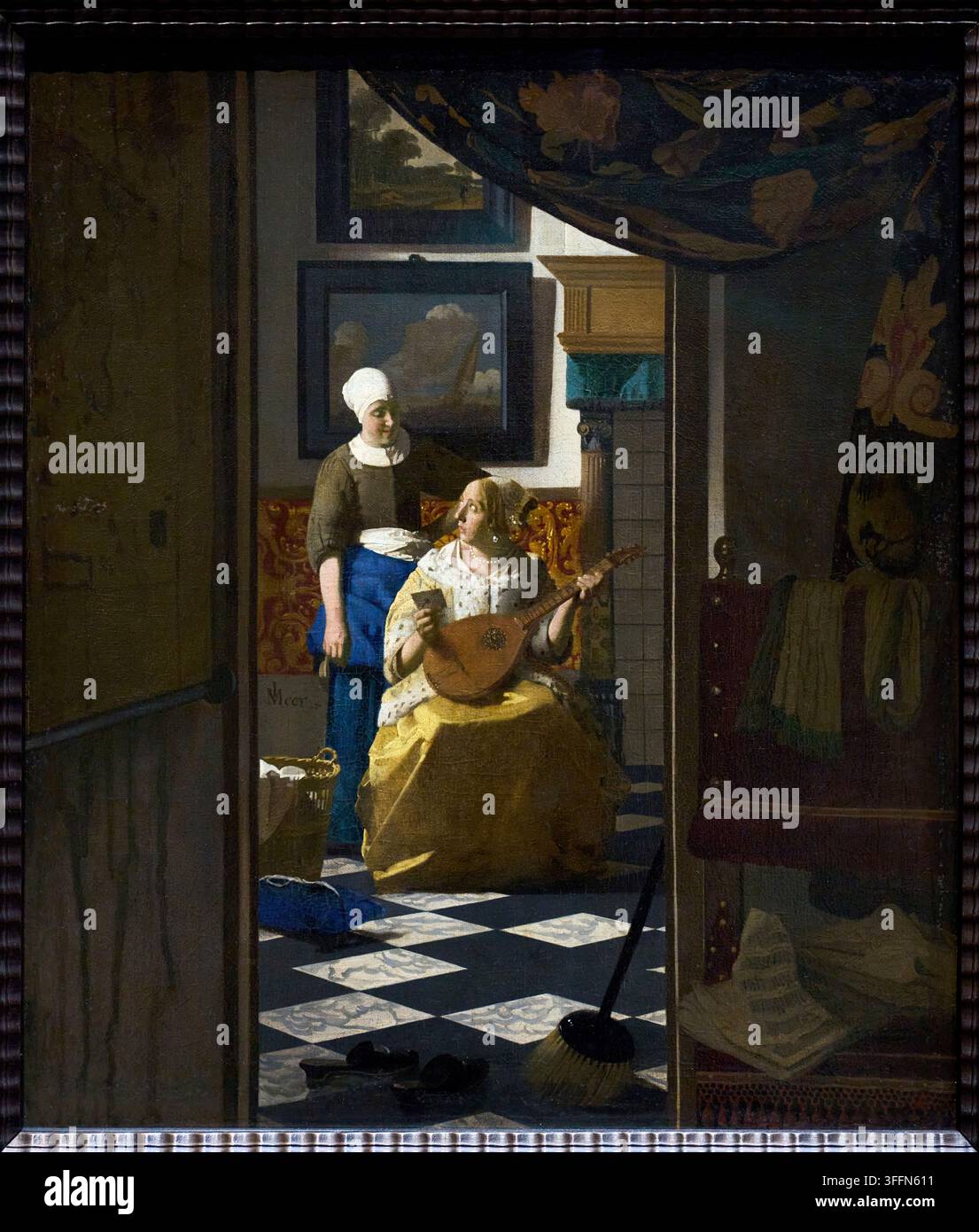 La Lettera d'Amore, c. 1669-1670, Johannes Vermeer (1632-1675), Rijksmuseum, Amsterdam, Paesi Bassi Foto Stock