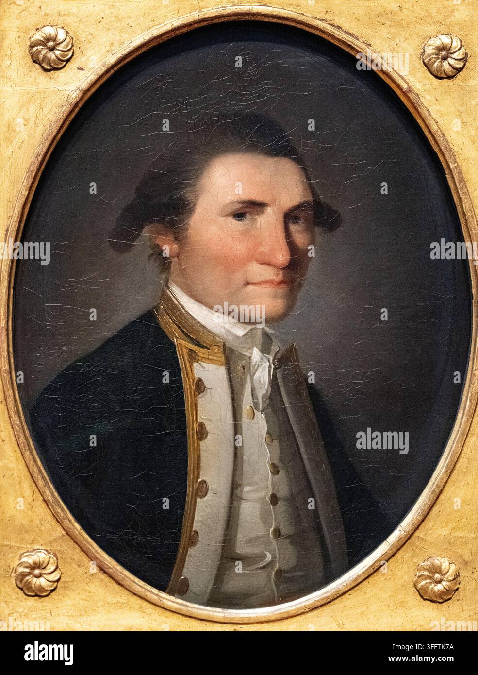 Ritratto del capitano James Cook di John Webber alla National Portrait Gallery di Londra Foto Stock
