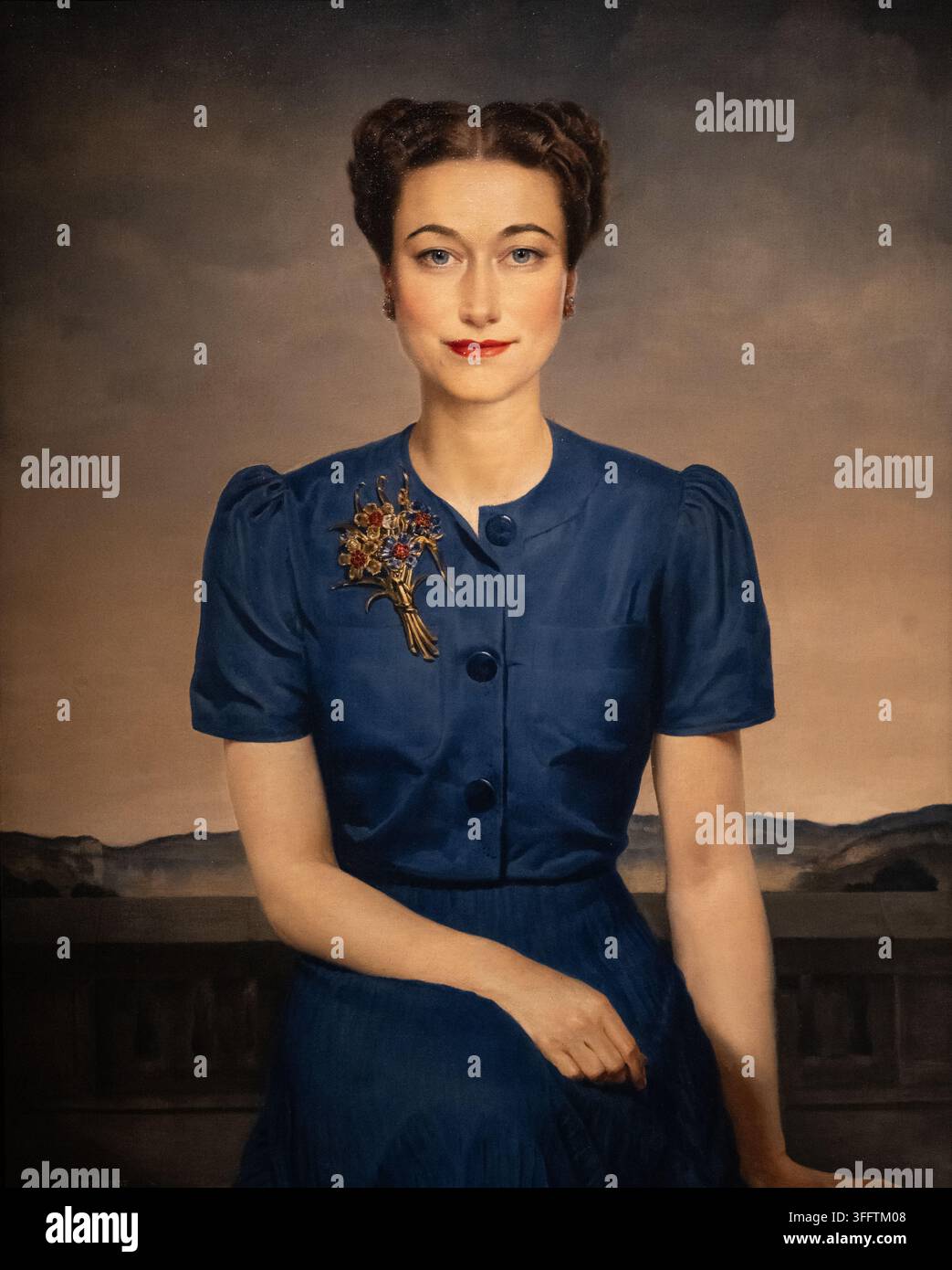 Wallis, duchessa di Windsor di Gerald Brockhurts alla National Portrait Gallery di Londra Foto Stock