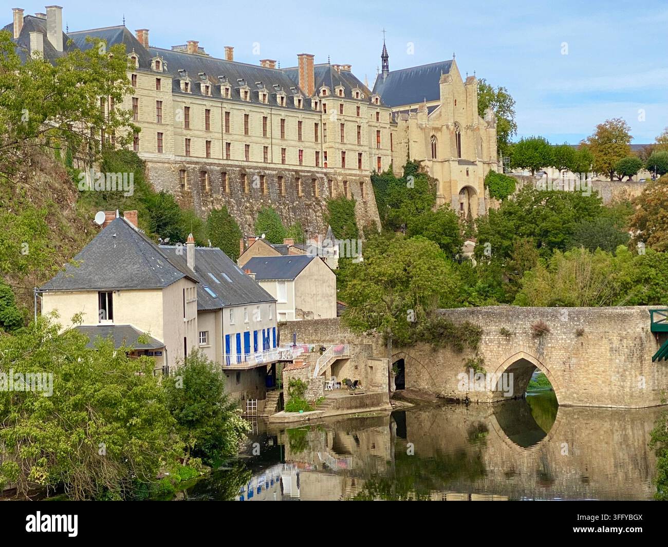 Castello di Thouars Francia Foto Stock