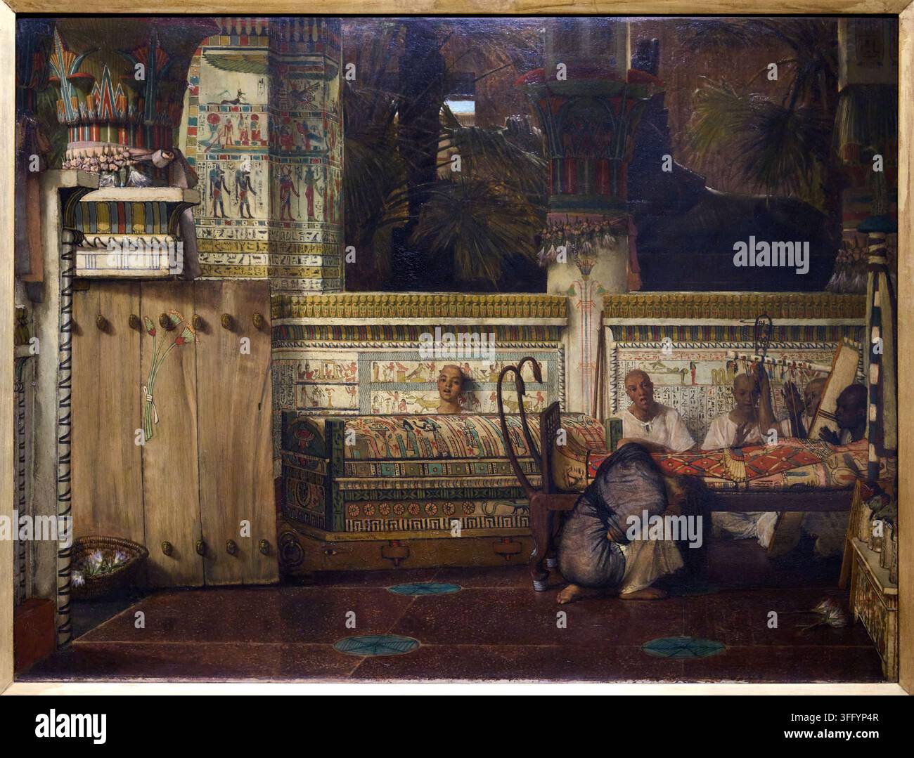 La Vedova egiziana, 1872, Lawrence Alma-Tadema (1836-1912), Rijksmuseum, Amsterdam, Paesi Bassi Foto Stock