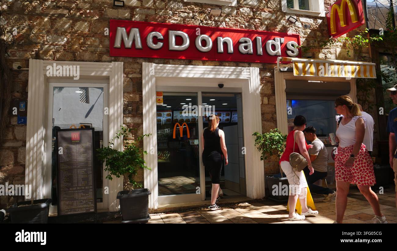 Un ristorante McDonald's a Bodrum, in Turchia. Foto Stock
