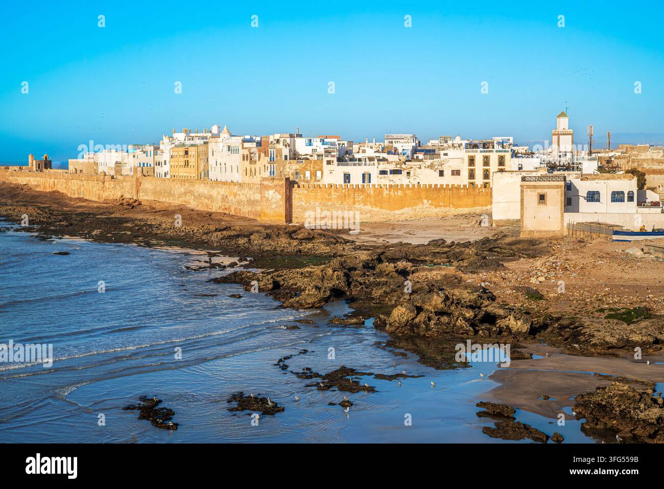 Essaouira Marocco città fortificata vista sul mare Foto Stock