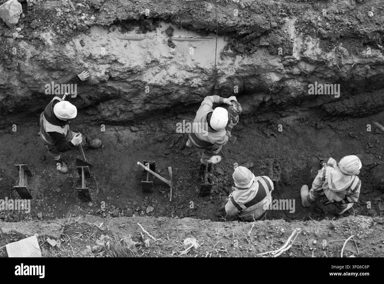 Lavoratori edili Foto Stock
