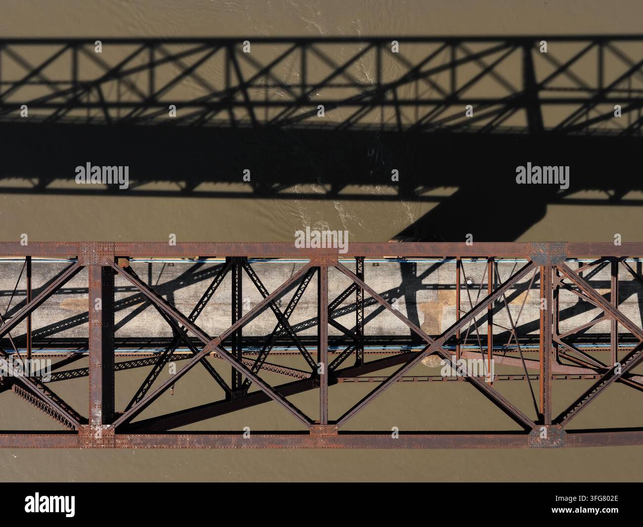 Old Chain of Rocks Bridge, ubicazione: St. Louis, Missouri, ingegnere: Baxter L. Brown Foto Stock