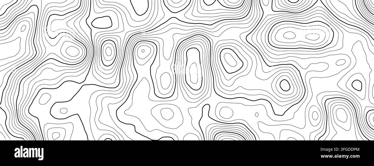Radar a motivo oceanico per mappa nautica topografica e carta vettoriale del fondale. Sonar mondiale del mare per la navigazione topografica del fondale e delle terre marine profonde. Linea t Illustrazione Vettoriale