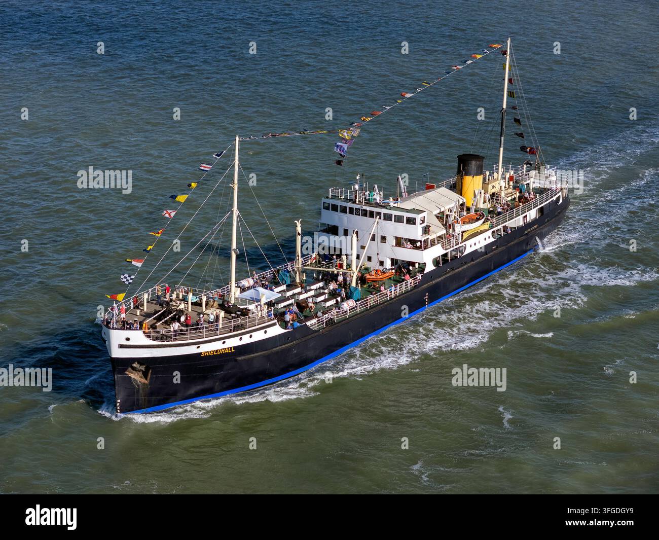 Sheildhall, una storica nave a vapore con sede a Southampton. Foto Stock