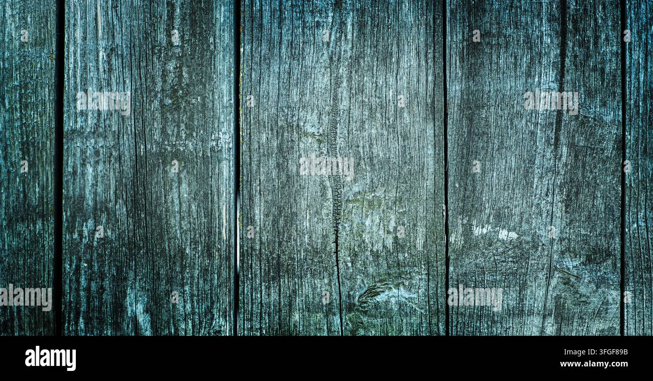 Sfondo texture in assi di legno blu invecchiate Foto Stock