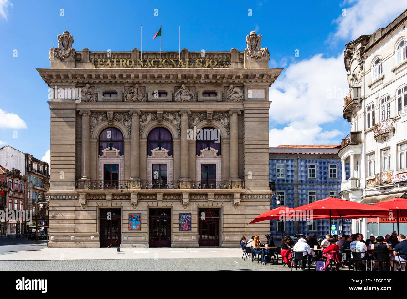 Teatro Nazionale, Porto, Portogallo, Porto, Nord del Portogallo, Portogallo Foto Stock
