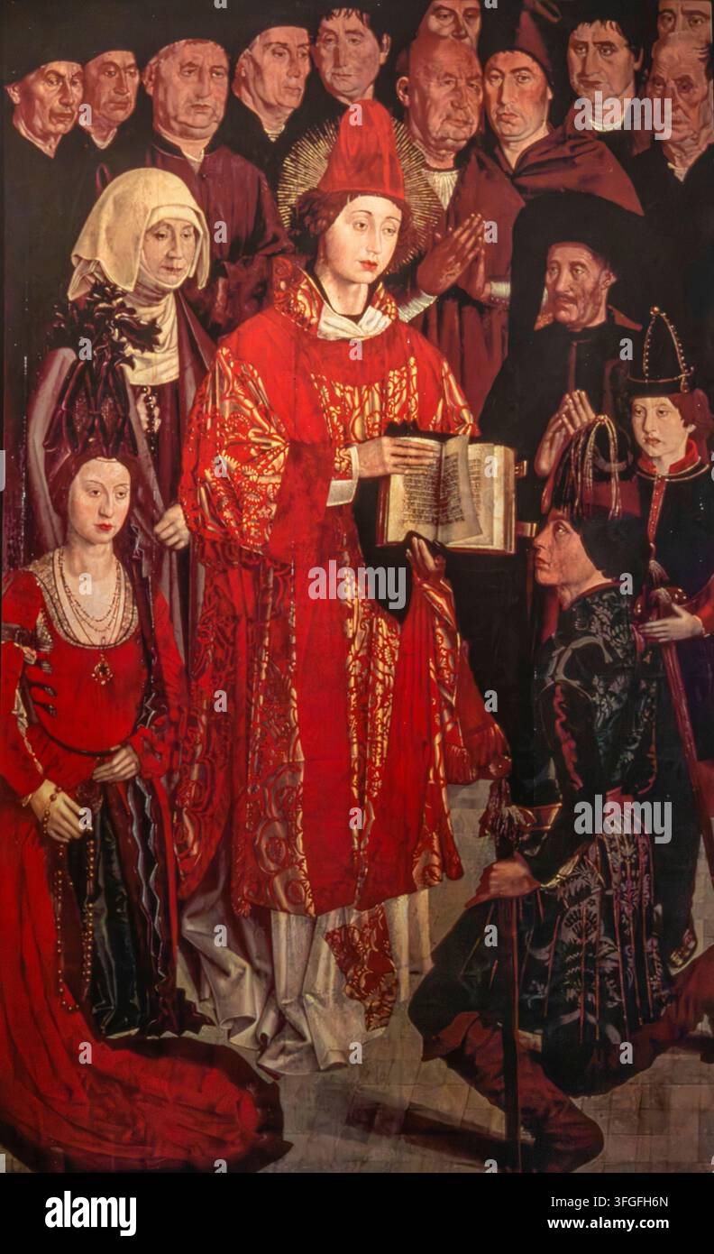 Estratto dalle Tavole di Vinzenz, XV secolo, raffigurante il presunto Infante Dom Henrique (Enrico il Navigatore), la cui identità è controversa, Casa do Foto Stock