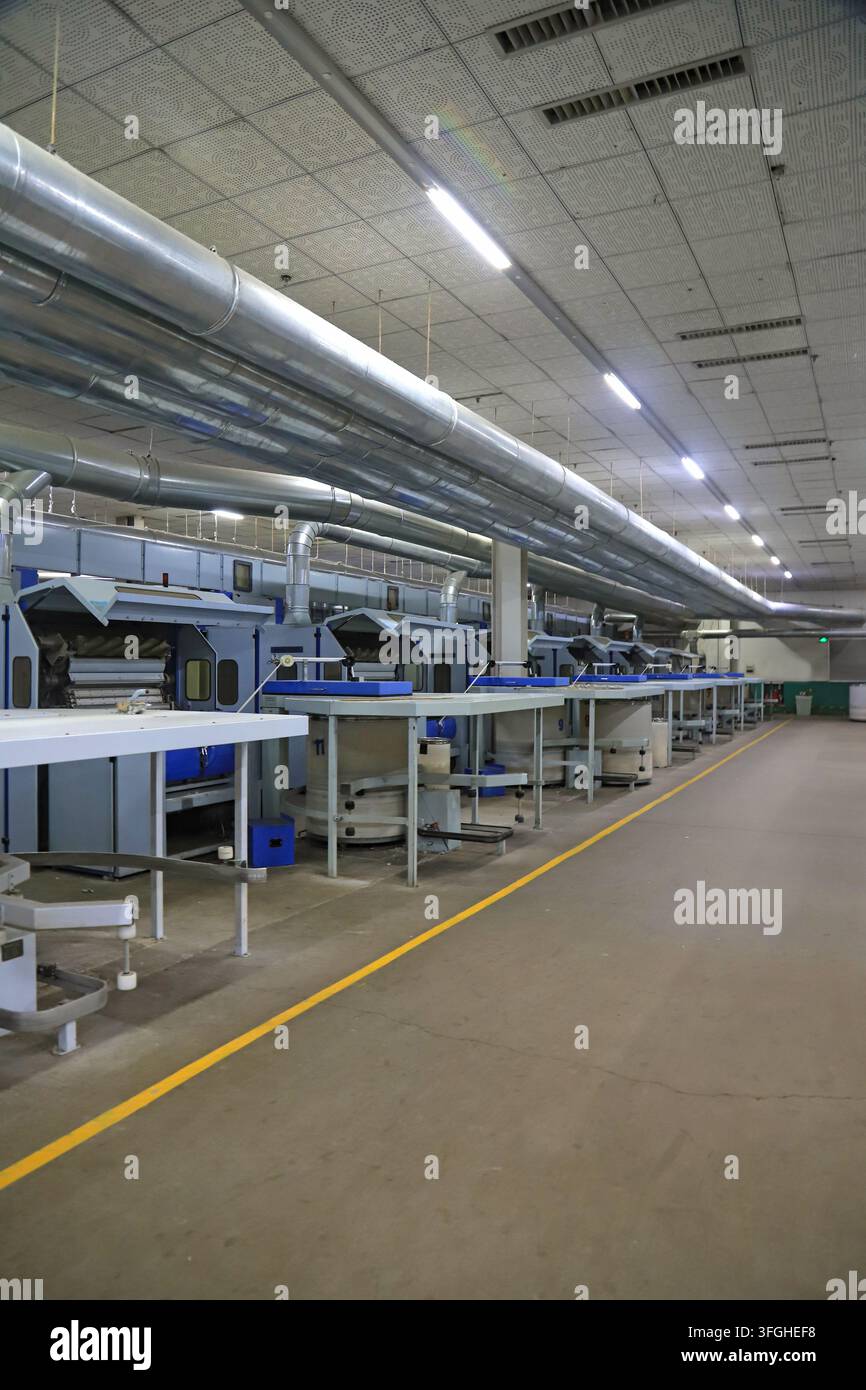 Concentrandosi sull'aggiornamento digitale dell'industria tessile del cotone, questa vetrina presenta un piano pratico per la trasformazione intelligente che copre il Foto Stock