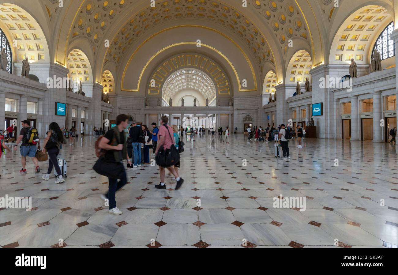 Interno della Union Station, Washington DC, Stati Uniti d'America Foto Stock