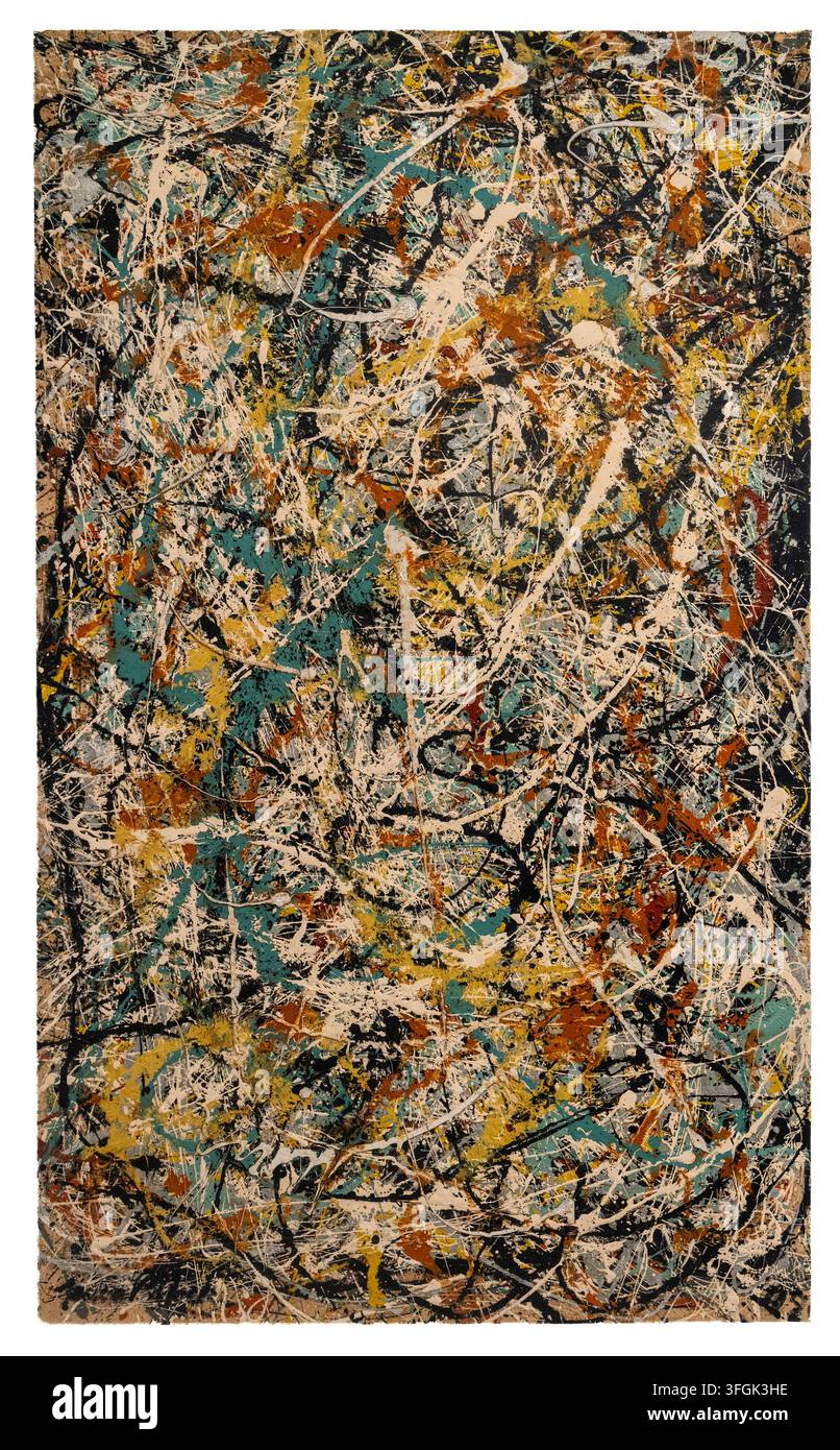 Jackson Pollock, Numero 3, 1949: Tigre, Museo Hirshhorn, Washington DC, USA Foto Stock