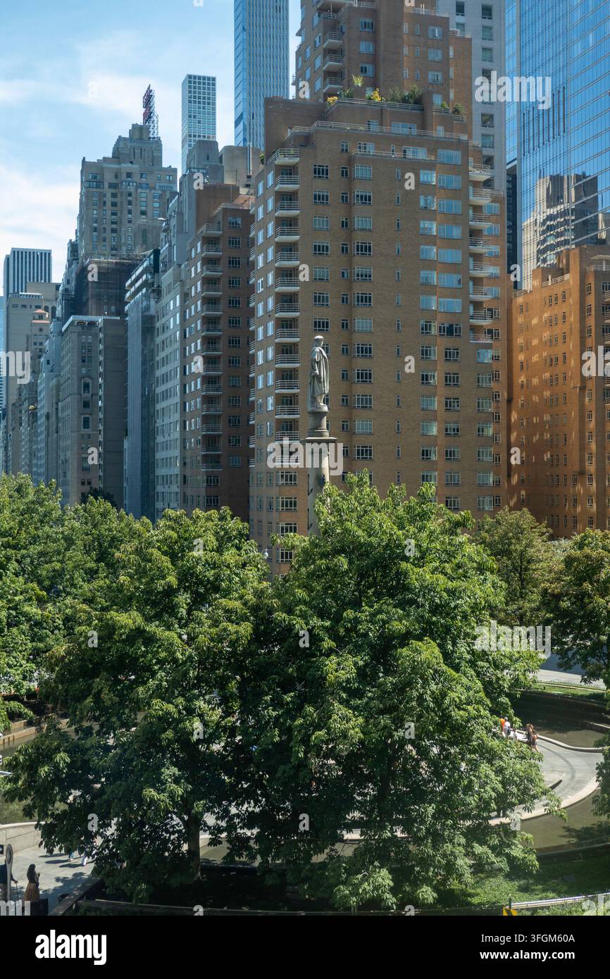 Monumento a Cristoforo Colombo, Columbus Circle, NYC, 2026 Foto Stock