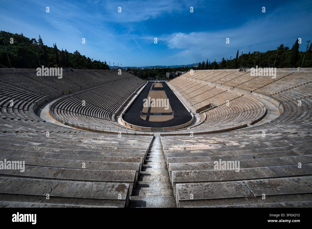 Stadio Panatenico storico, culla dei Giochi Olimpici moderni, Atene Foto Stock