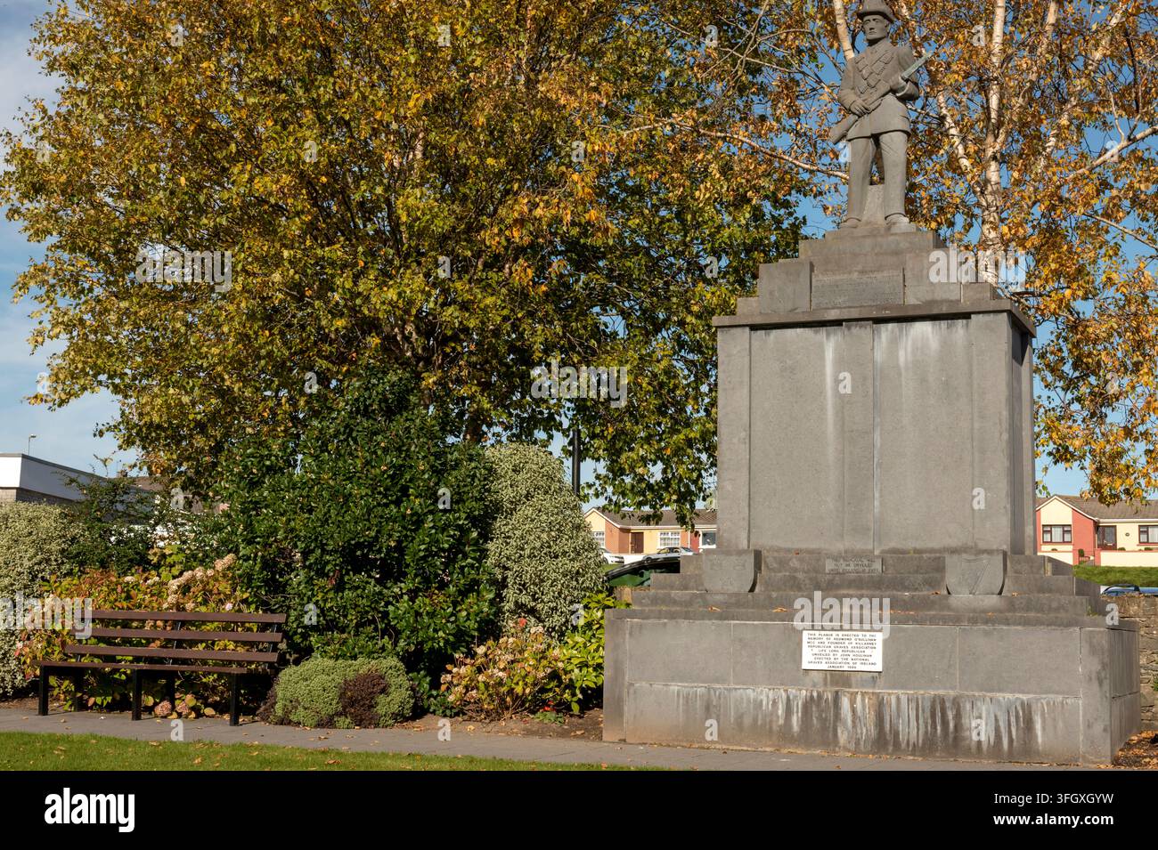 Un monumento su Rock Road in memoria di tutti i soldati che hanno dato la loro vita per la libertà in Irlanda. Il memoriale della guerra d'indipendenza irlandese di Killarney. Foto Stock