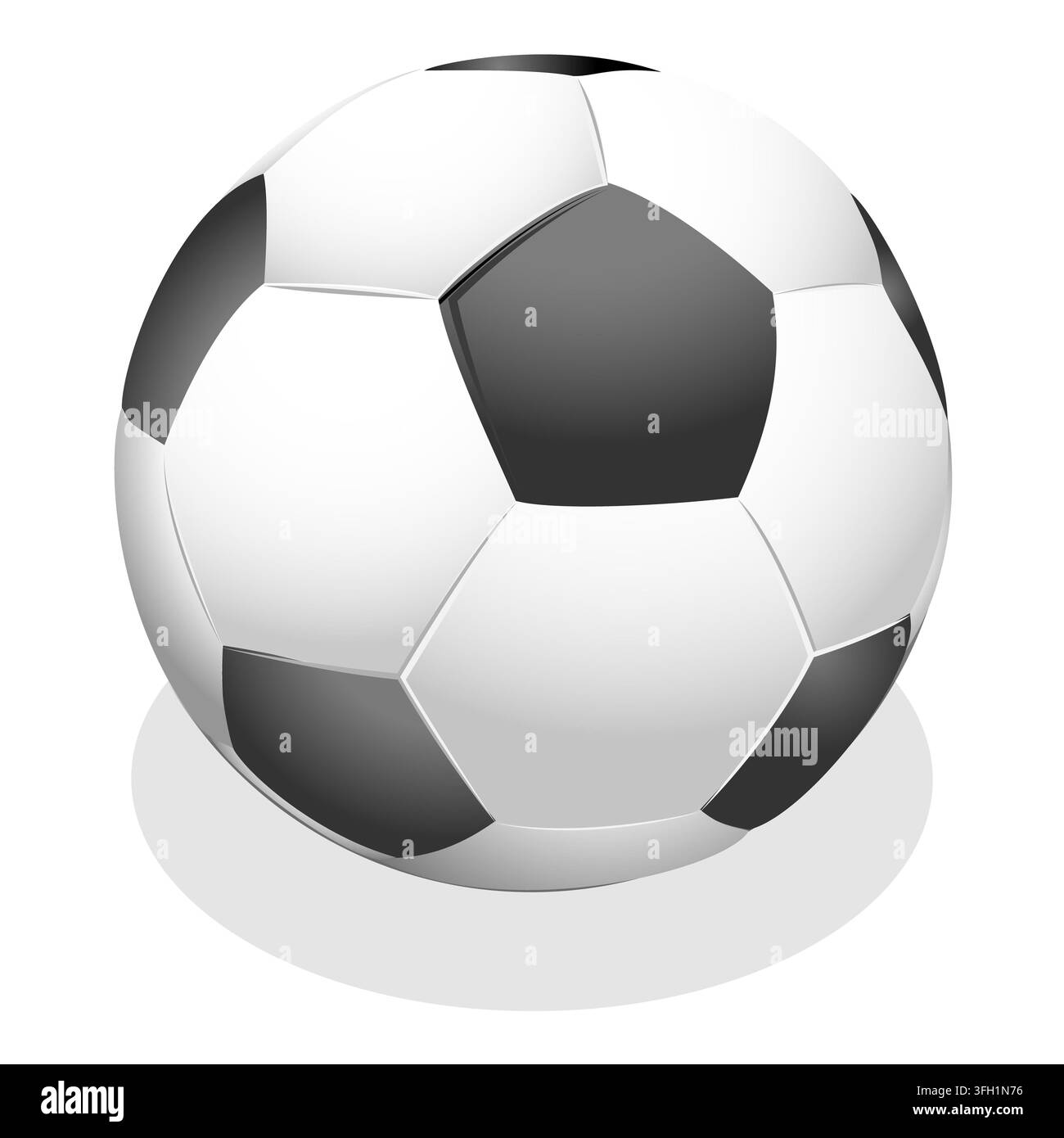 Set piatto isometrico 3D di equipaggiamento per i fan delle squadre sportive, articoli per i tifosi di calcio. Articolo 14 Foto Stock