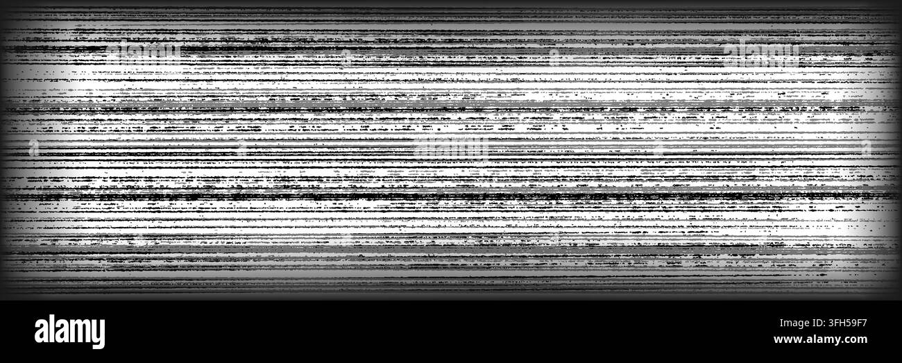 Sfondo retrò con rumore statico, linee di interferenza orizzontali sottili e grana sottile. La texture vintage dello schermo aggiunge una distorsione televisiva autentica Illustrazione Vettoriale