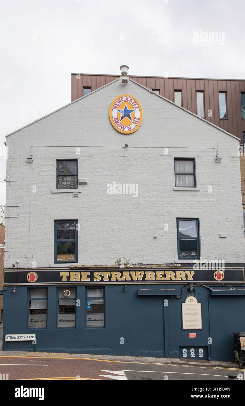 Strawberry Pub Newcastle upon Tyne Foto Stock