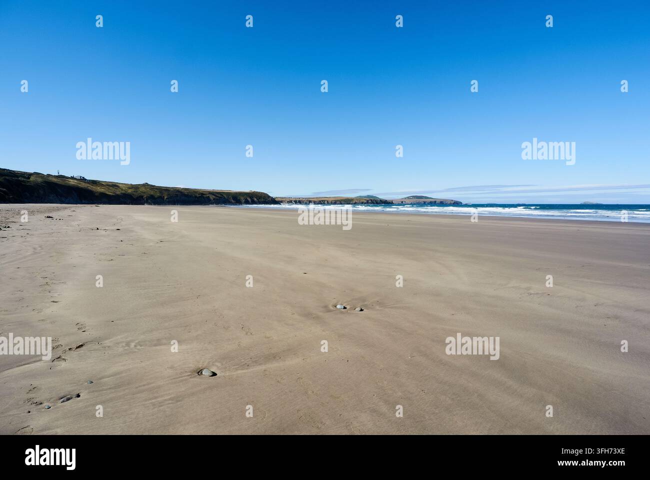 Porth Mawr, nota anche come Whitesands Bay, vicino a St David's, Galles, Regno Unito Foto Stock