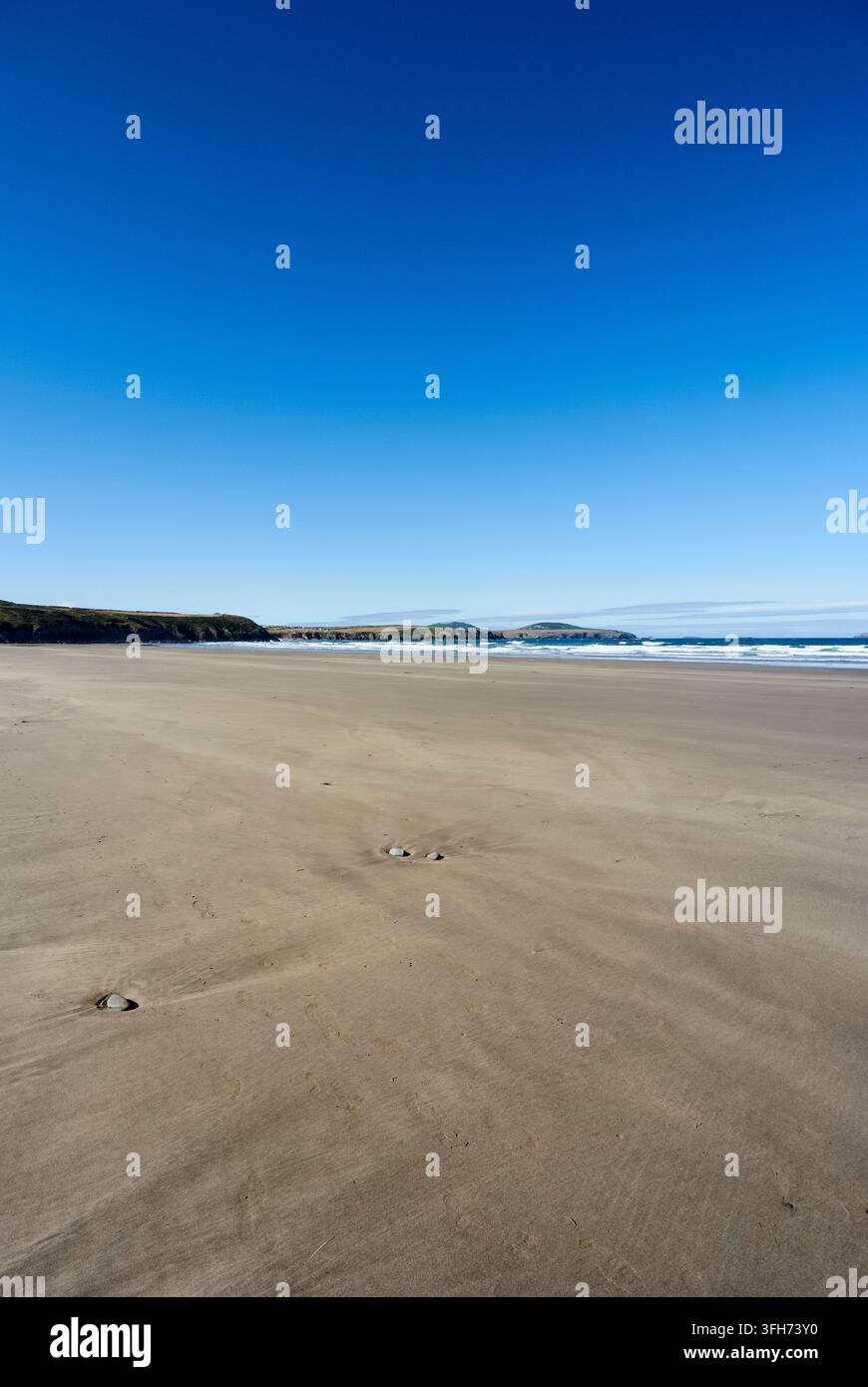 Porth Mawr, nota anche come Whitesands Bay, vicino a St David's, Galles, Regno Unito Foto Stock