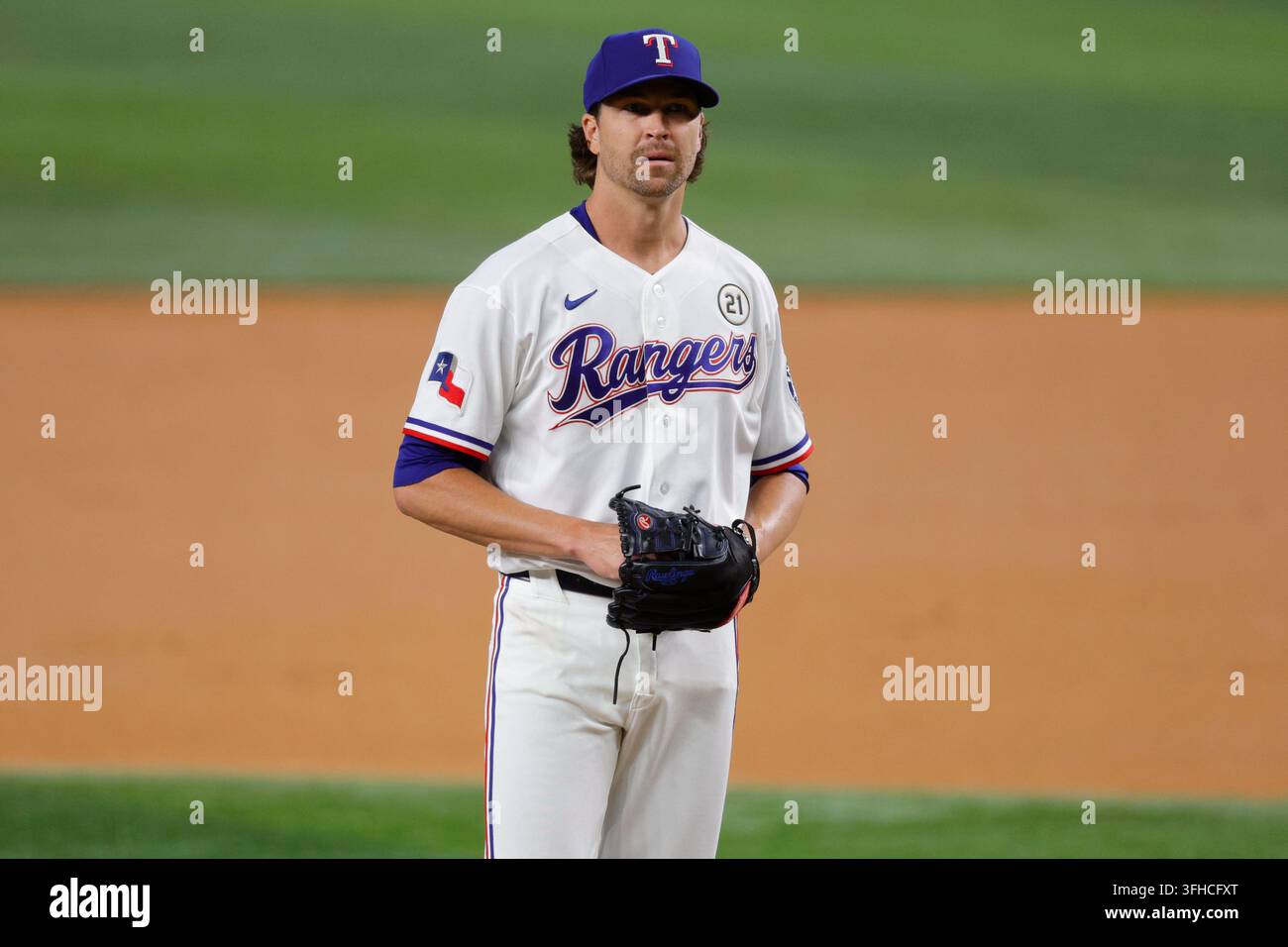 Arlington, Texas, USA. 15 set, 2026. Il lanciatore dei Texas Rangers JACOB DEGROM (48) ha lanciato in una partita di baseball, martedì 15 settembre 2026, ad Arlington, Texas. (Credit Image: © David Ballering Ii/ADM Newswire via ZUMA Press Wire) USO EDITORIALE SOLO! Non per USO COMMERCIALE! Foto Stock
