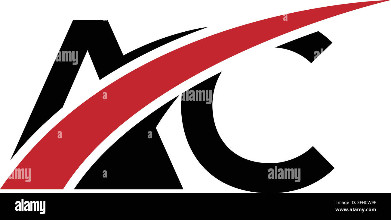 Design del logo con lettere AC per un branding aziendale moderno Illustrazione Vettoriale