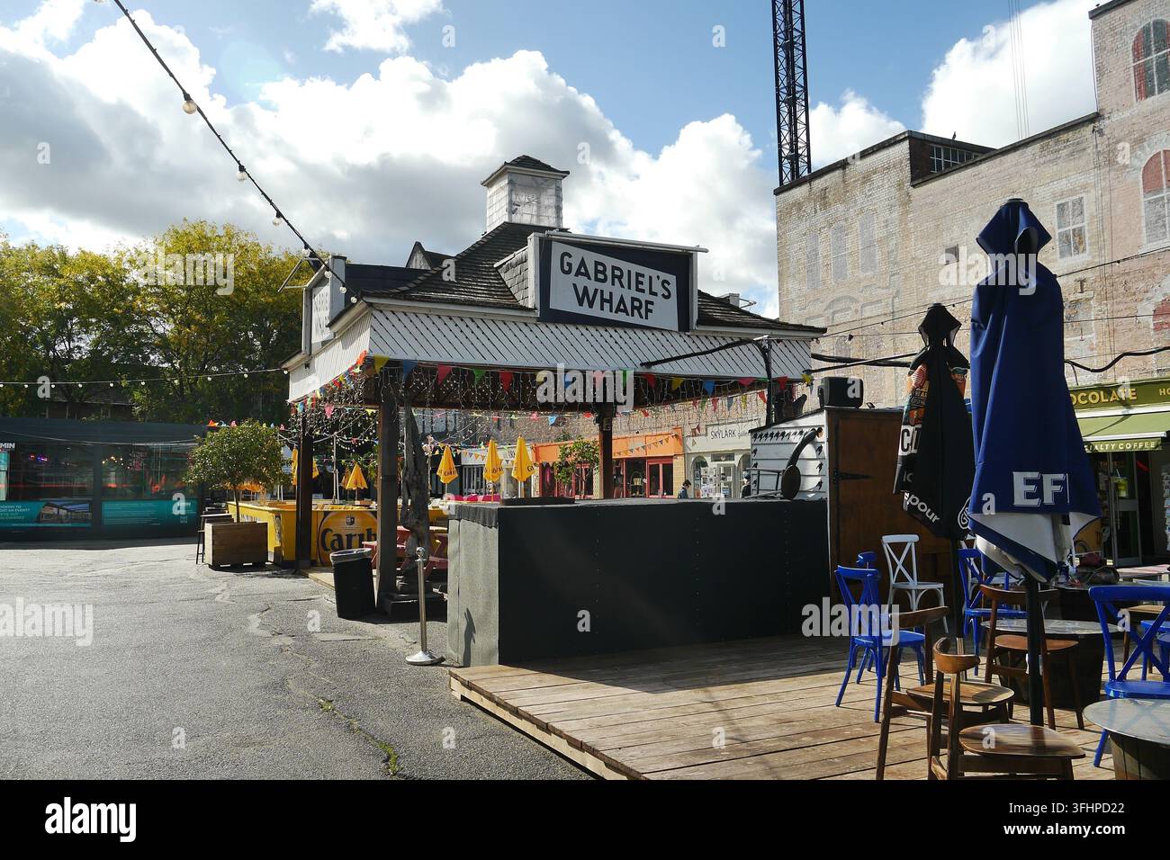 Gabriels Wharf sulla Southbank a Londra Foto Stock