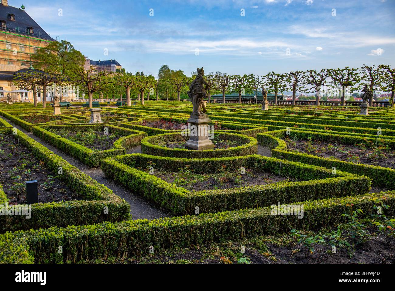 Una magnifica vecchia città storica al mattino. Case a graticcio a Bamberga, Franconia, Bavaria, Germania Foto Stock