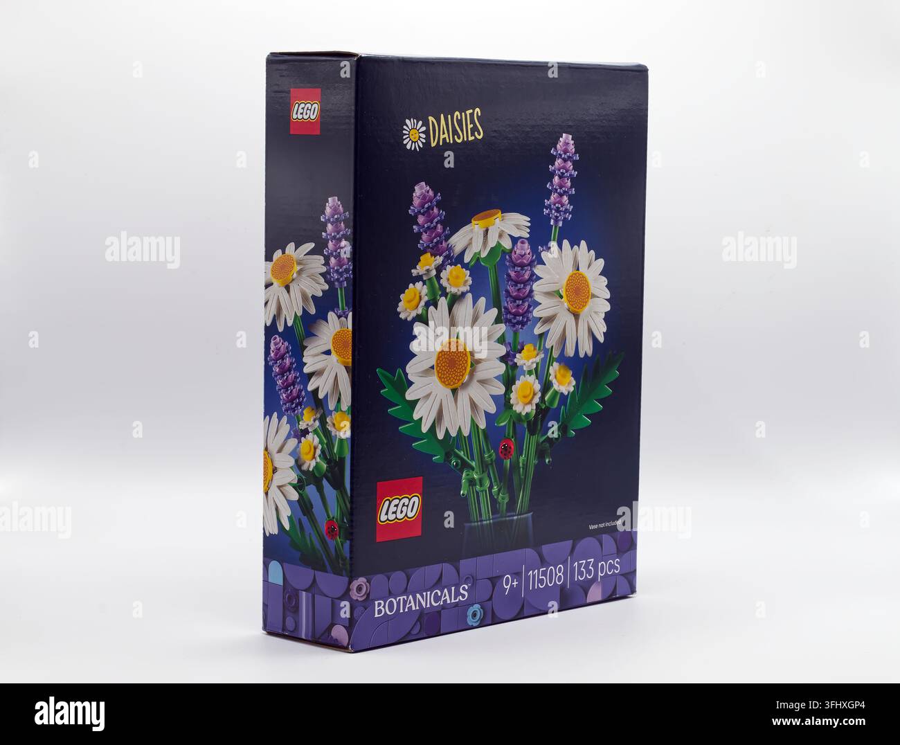 Una scatola sigillata del kit di costruzione fiori di margherita della collezione botanica Lego. Foto Stock