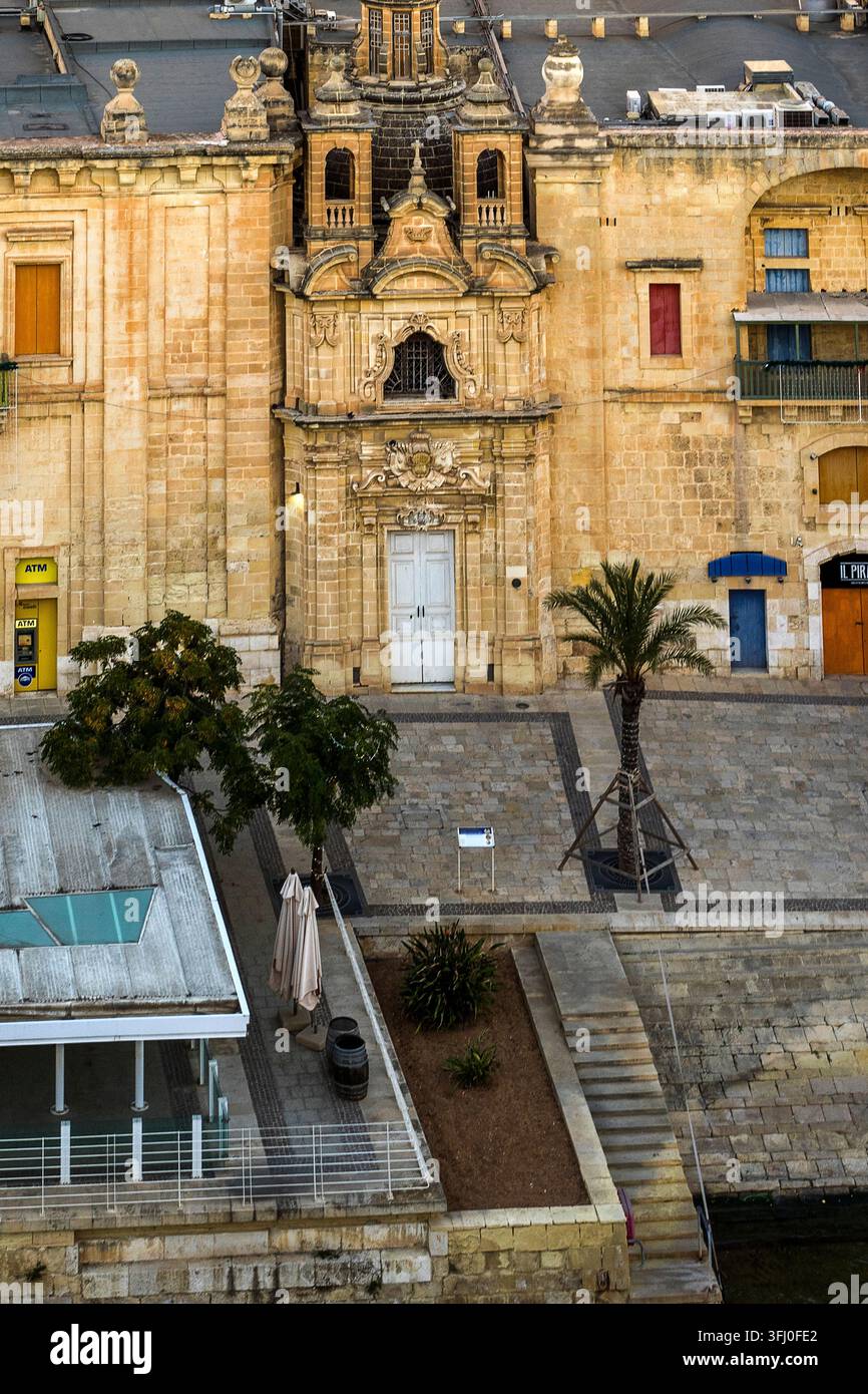 Malta - la Valletta, Chiesa della fuga in Egitto sul lungomare di la Valletta Foto Stock