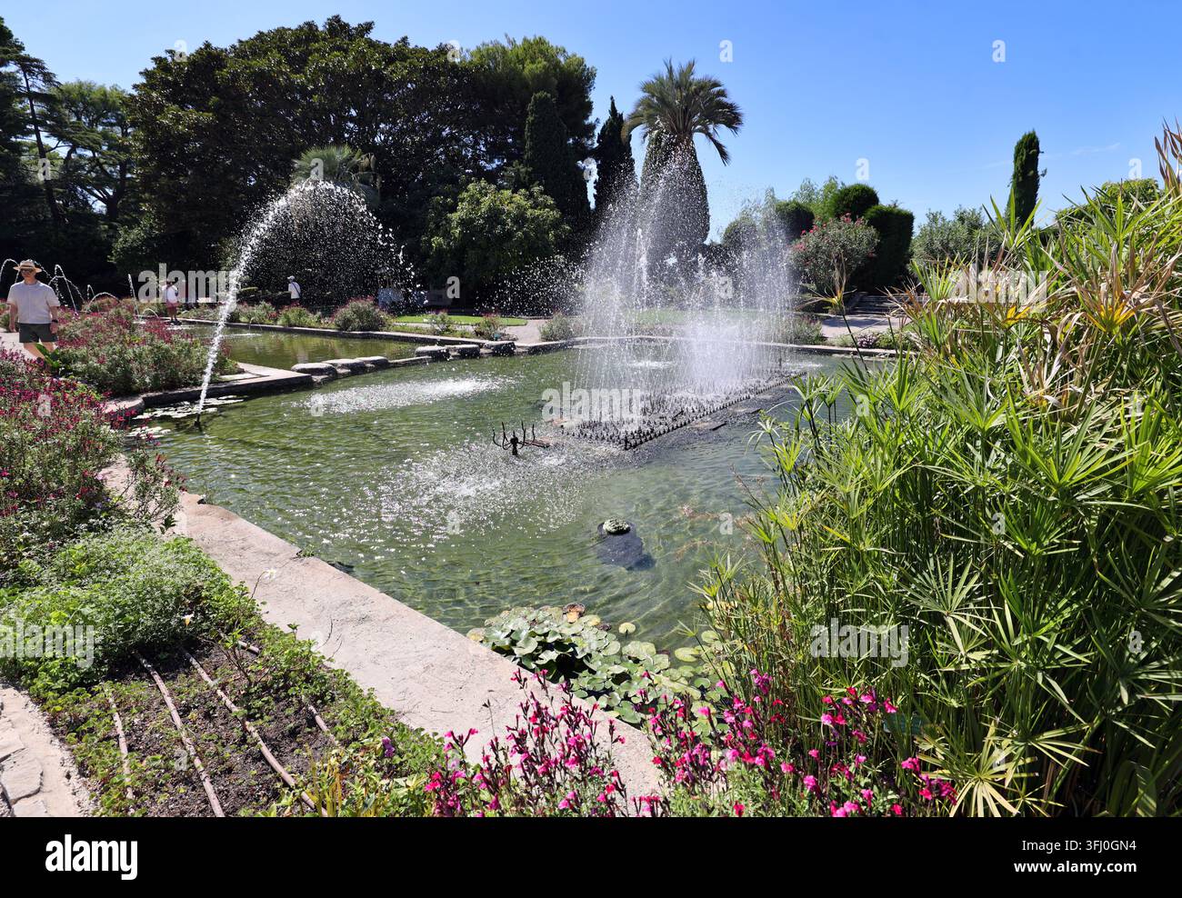 Giardini della Villa Ephrussi de Rothschild (Villa Île-de-France), Saint-Jean-Cap-Ferrat, Provenza-Alpi-Costa Azzurra, Francia Foto Stock