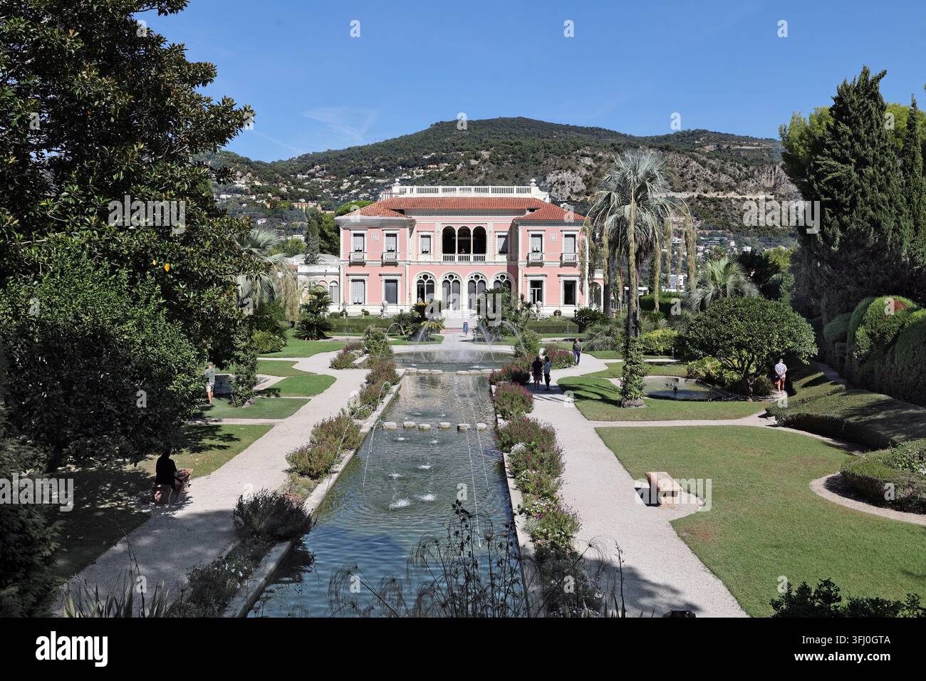 Giardini della Villa Ephrussi de Rothschild (Villa Île-de-France), Saint-Jean-Cap-Ferrat, Provenza-Alpi-Costa Azzurra, Francia Foto Stock