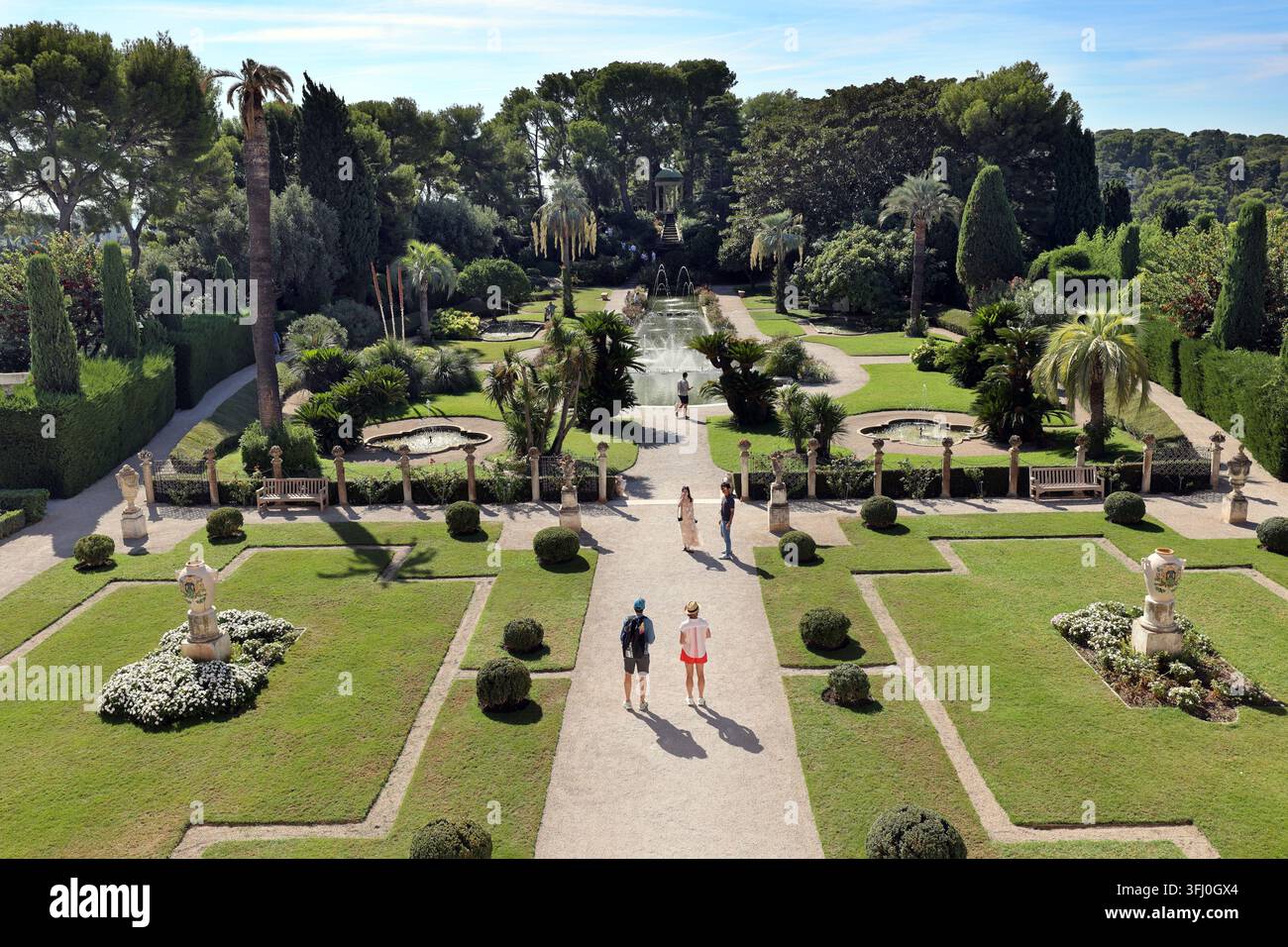 Giardini della Villa Ephrussi de Rothschild (Villa Île-de-France), Saint-Jean-Cap-Ferrat, Provenza-Alpi-Costa Azzurra, Francia Foto Stock