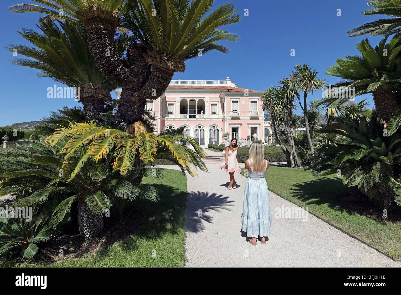 Opportunità fotografica alla Villa Ephrussi de Rothschild (Villa Île-de-France), Saint-Jean-Cap-Ferrat, Provenza-Alpi-Costa Azzurra, Francia Foto Stock