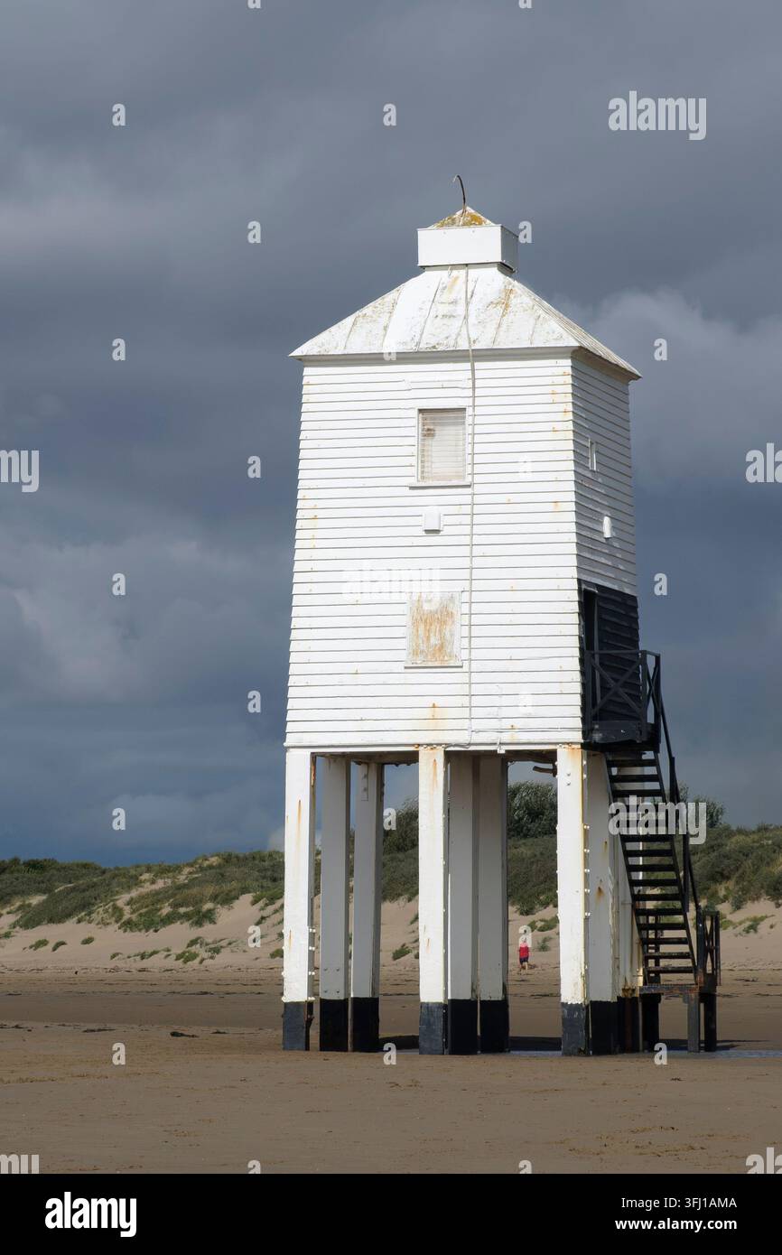 Il faro sulla spiaggia di Burnham-on-sea Somerset UK Foto Stock
