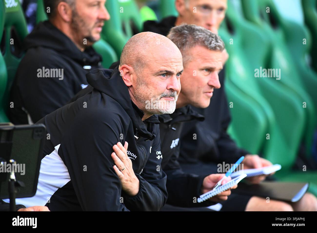 Easter Road Stadium .Edimburgo.Scozia.Regno Unito. 19 sett 26, partita del campionato scozzese di Premiership, Hibernian vs Aberdeen. Manager ad interim degli Hibs John Potter Credit: eric mccowat/Alamy Live News Foto Stock