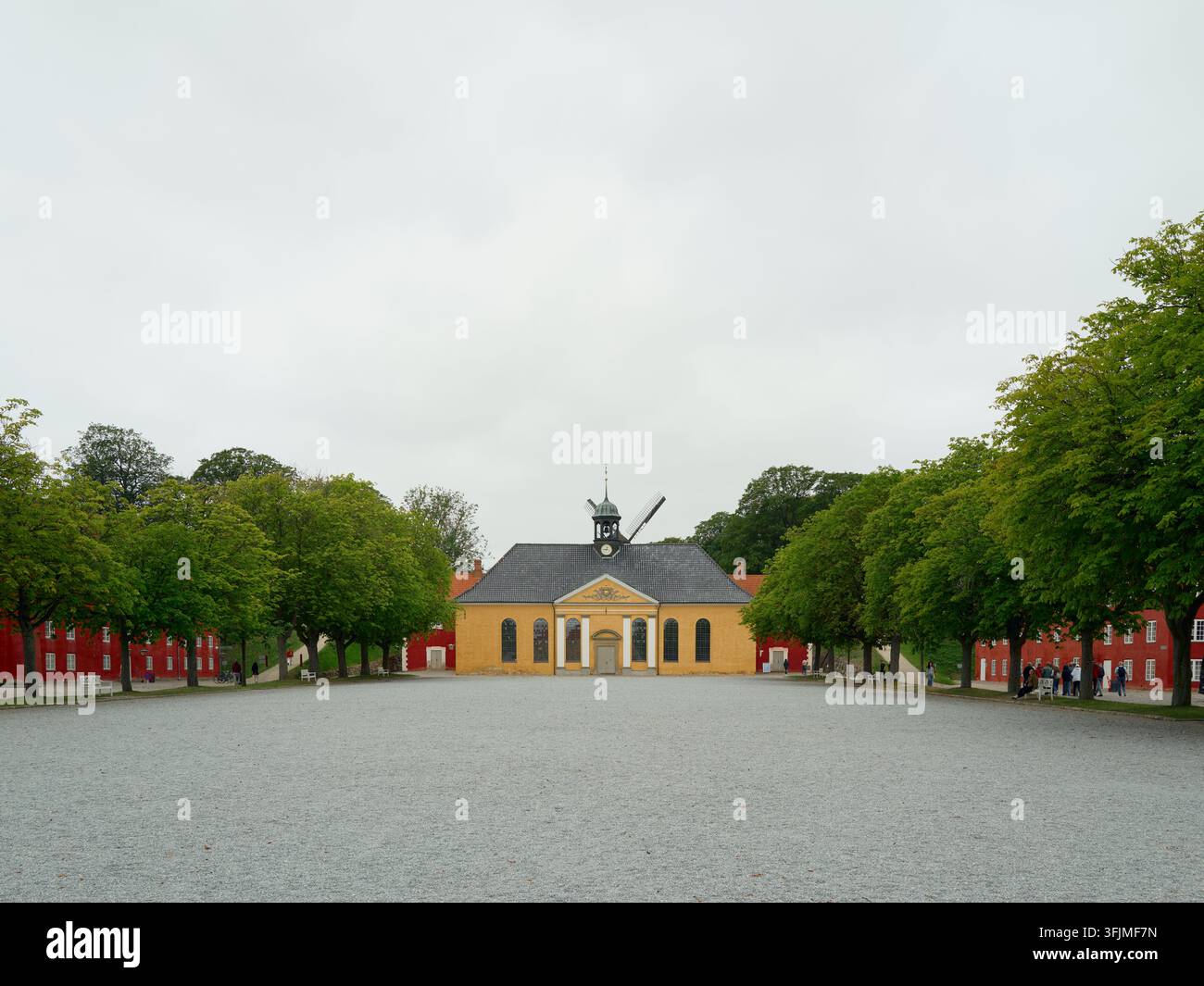 Chiesa storica di Kastellet e i suoi terreni a Copenaghen Foto Stock