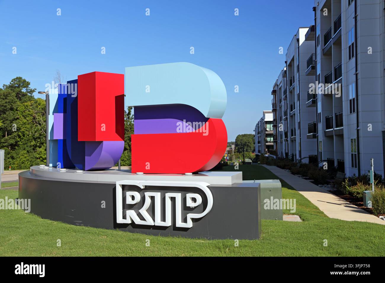 L’HUB al Research Triangle Park, RTP, Carolina del Nord. Sviluppo ad uso misto. Foto Stock