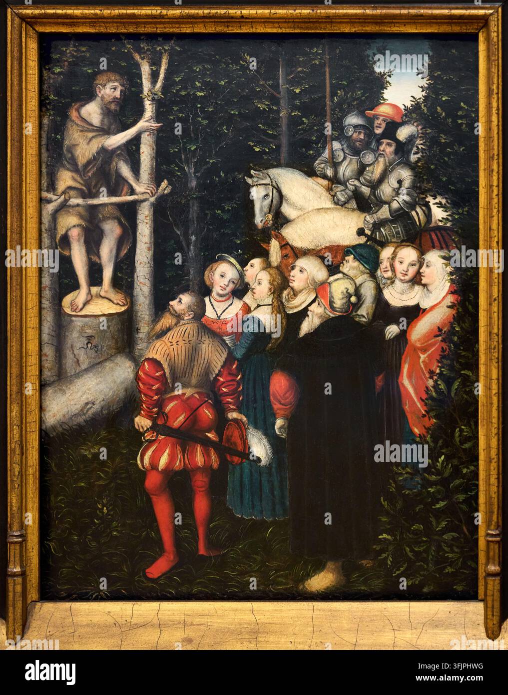 Il Sermone di San Giovanni Battista, c. 1537-1540, Lucas Cranach il Vecchio (Kronach, Baviera, 1472-Weimar, Turingia, 1553), Collezione Faro Santander Foto Stock