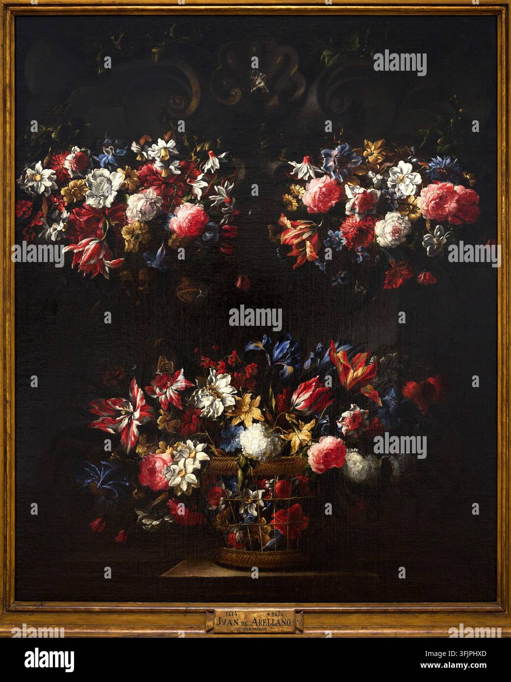 Natura morta con fiori, ca. 1650-1660, Juan de Arellano (Santorcaz, Madrid, 1614 - Madrid, 1676), Collezione Faro Santander Foto Stock