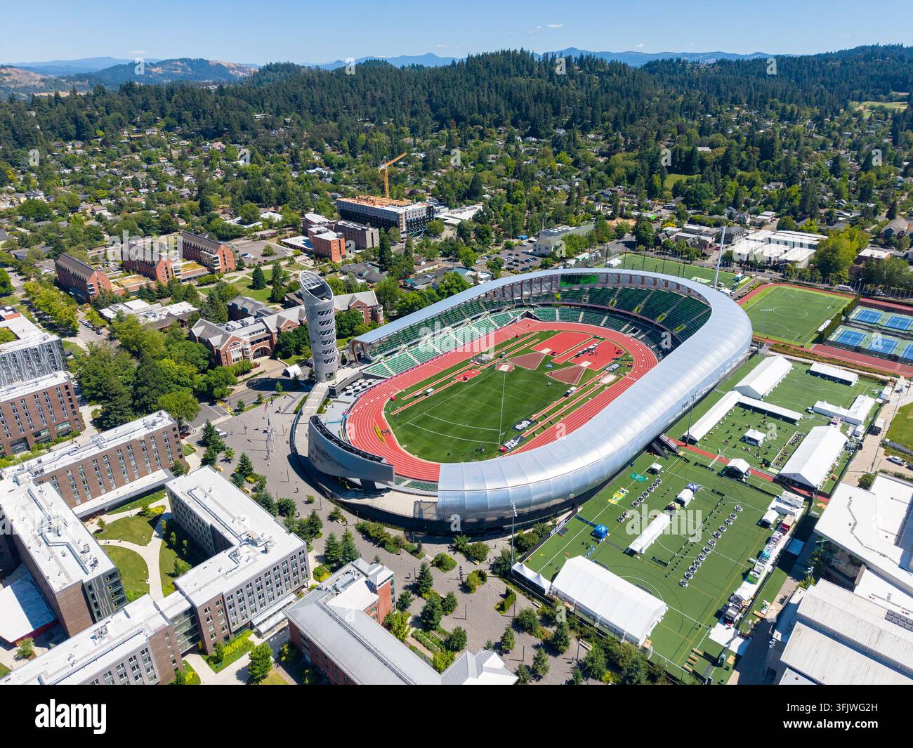 Hayward Field, Università dell'Oregon, Eugene, Oregon Foto Stock