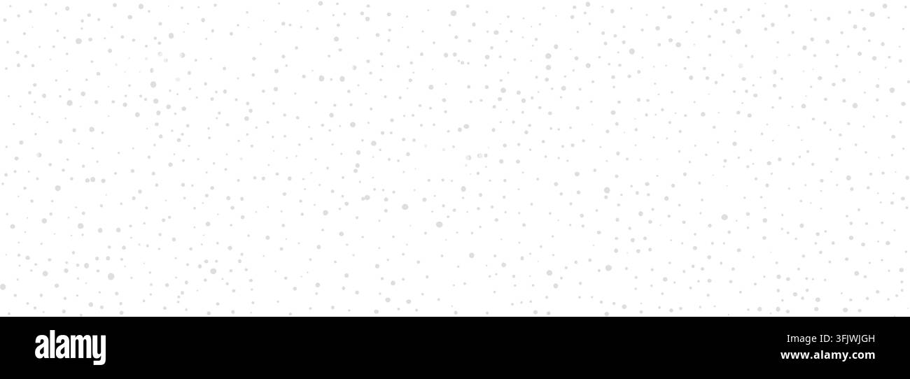 Modello senza cuciture con neve invernale. Sfondo di fiocchi di neve blu chiaro che cadono. Carta da parati ripetitiva con particelle di ghiaccio volanti in una bufera di neve. Sovrapposizione vettoriale di fiocchi di neve ripetuti, punti di ghiaccio e macchie ghiacciate Illustrazione Vettoriale